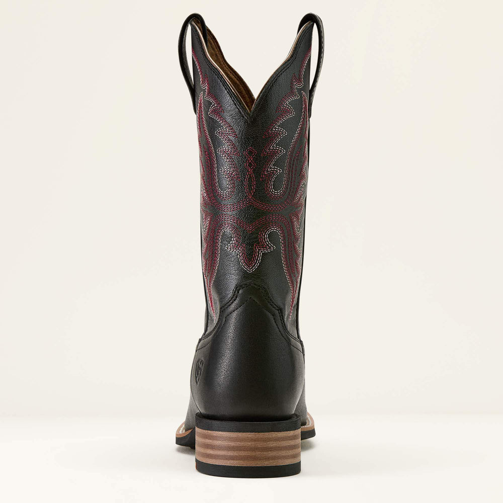Olena Wide Square Toe Western Boot Women - OBSIDIAN