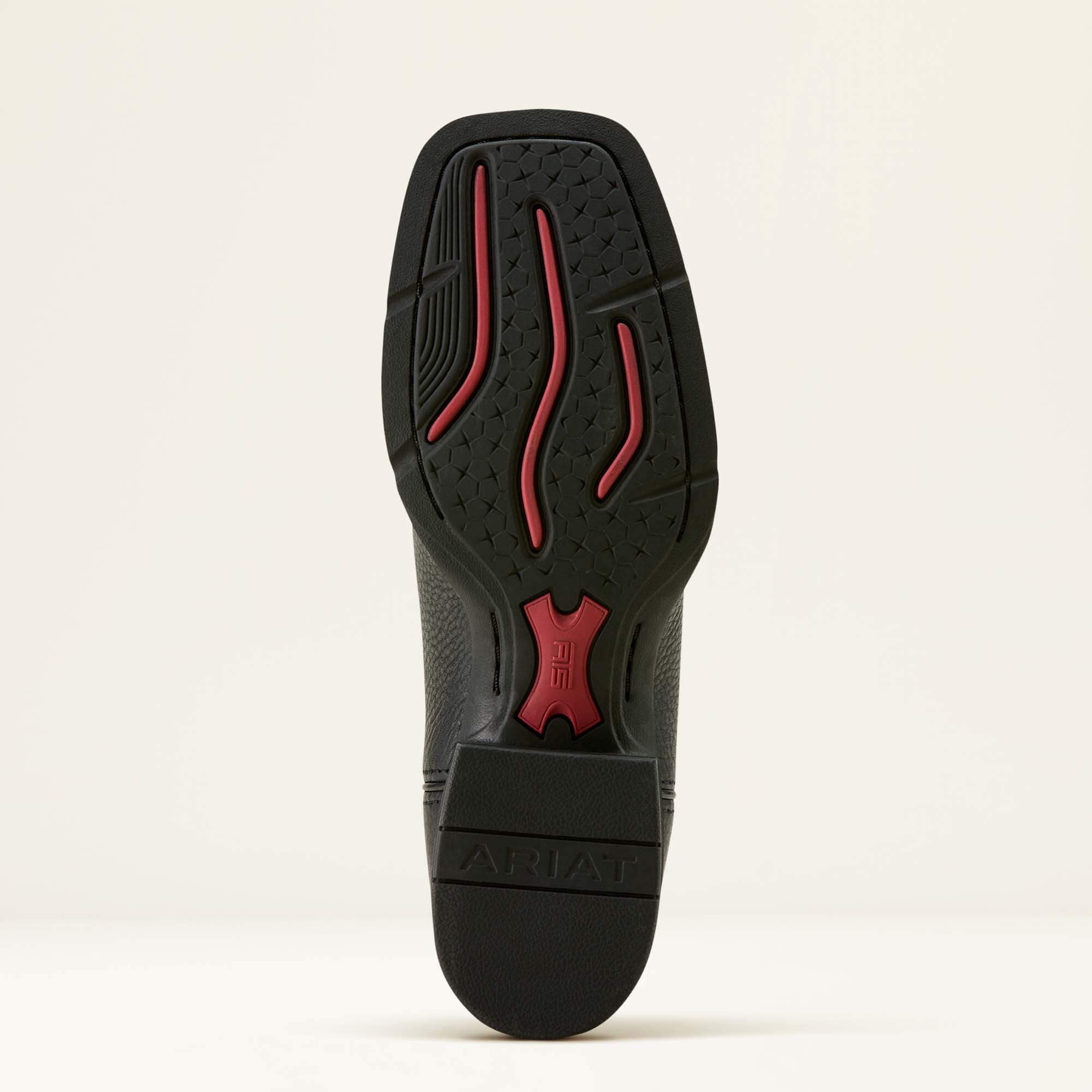 Round Up Filly Wide Square Toe Western Boot Women - BLACK DEERTAN/BLOOD RED