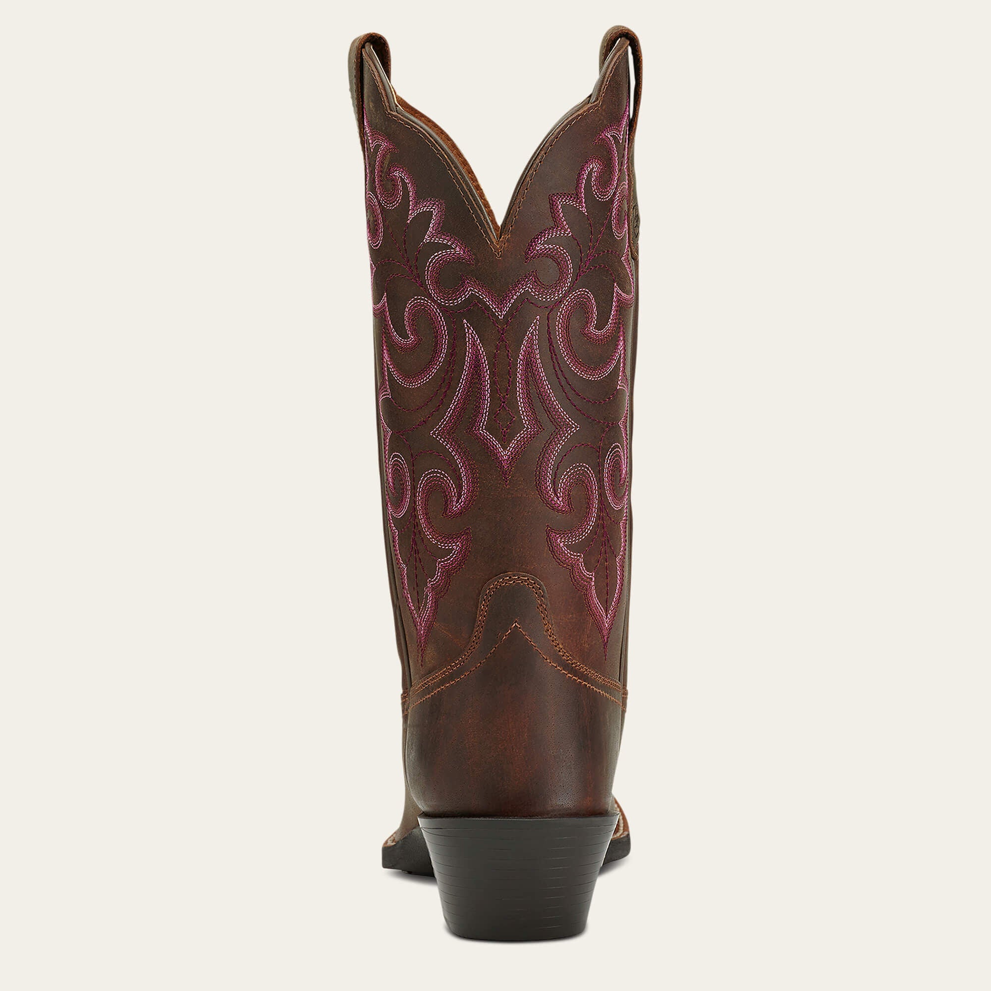 Round Up Square Toe Western Boot Women - POWDER BROWN