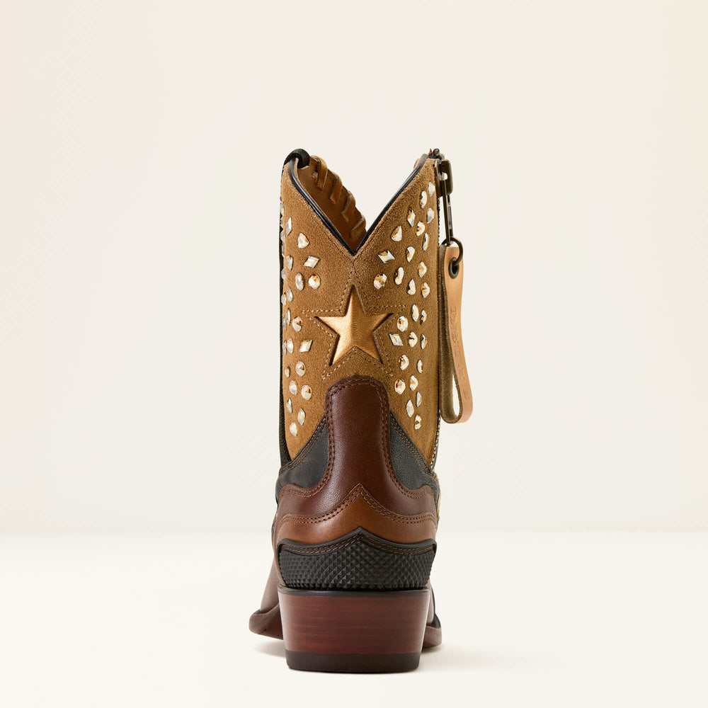 Superstarz X Toe Western Boot Women - GOLDEN HOUR/GILDED LEOPARD HAIR ON