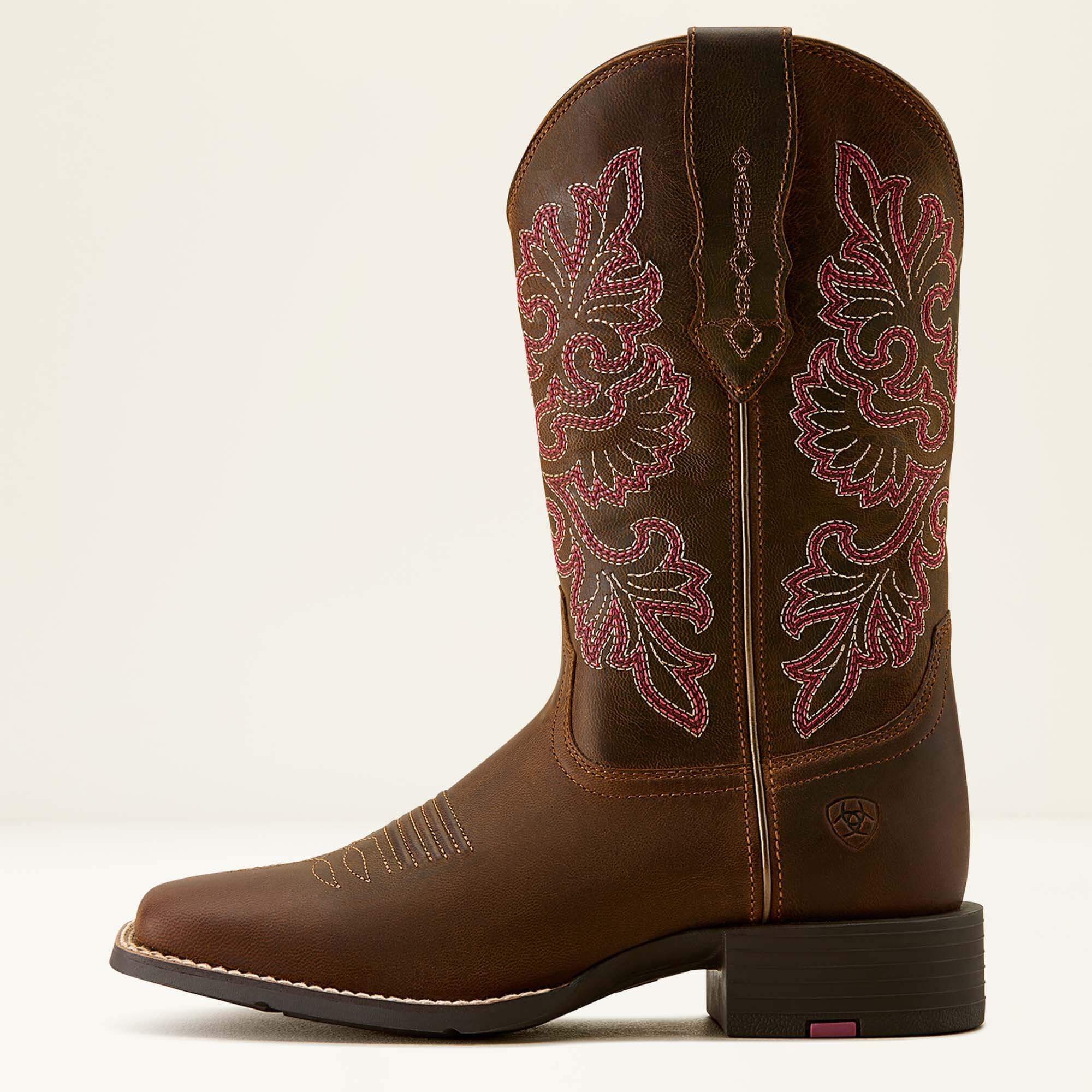 Round Up StretchFit Wide Square Toe Western Boot Women - SASSY BROWN