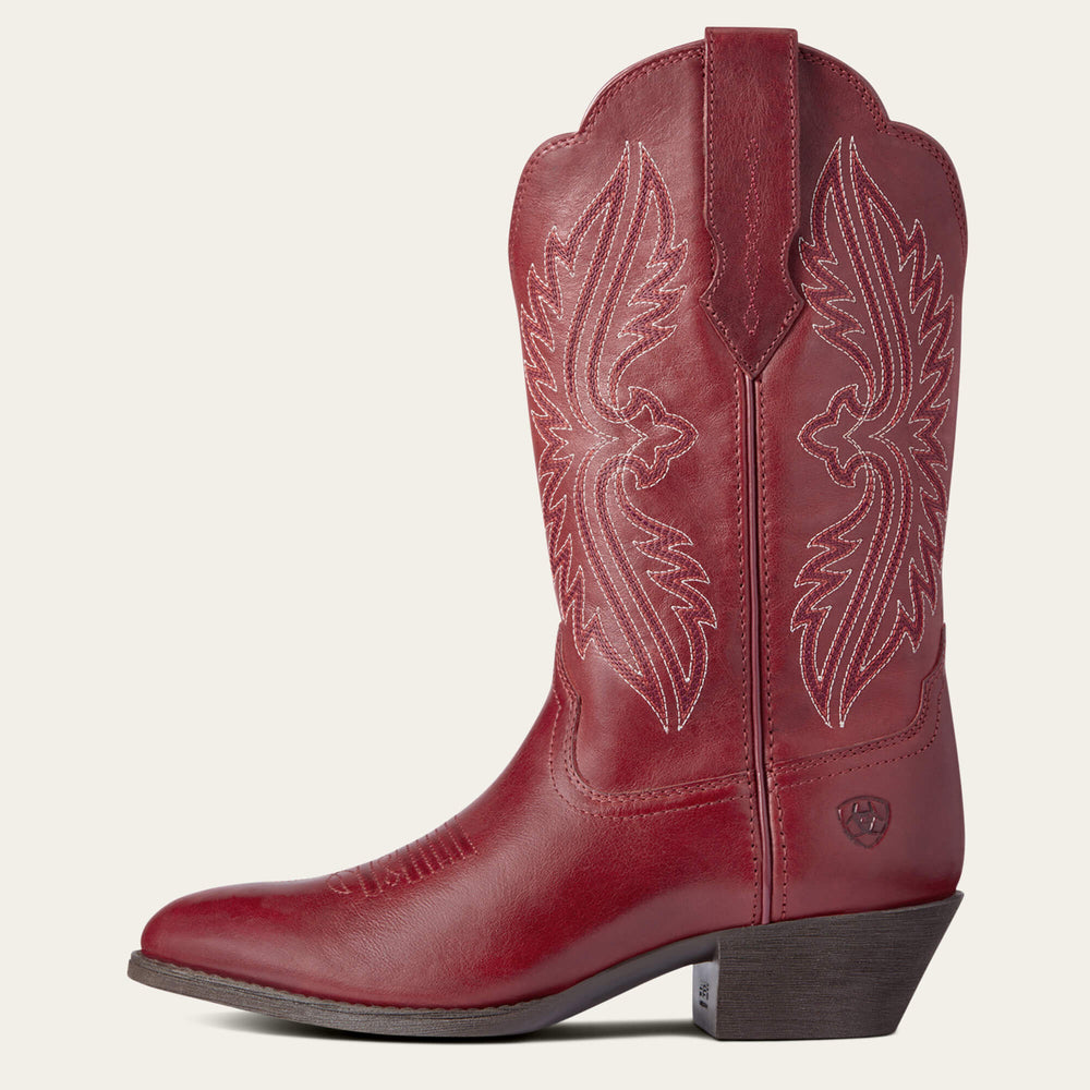 Heritage StretchFit R Toe Western Boot Women - ROSY RED