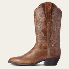 Heritage StretchFit R Toe Western Boot Women - DARK TAN