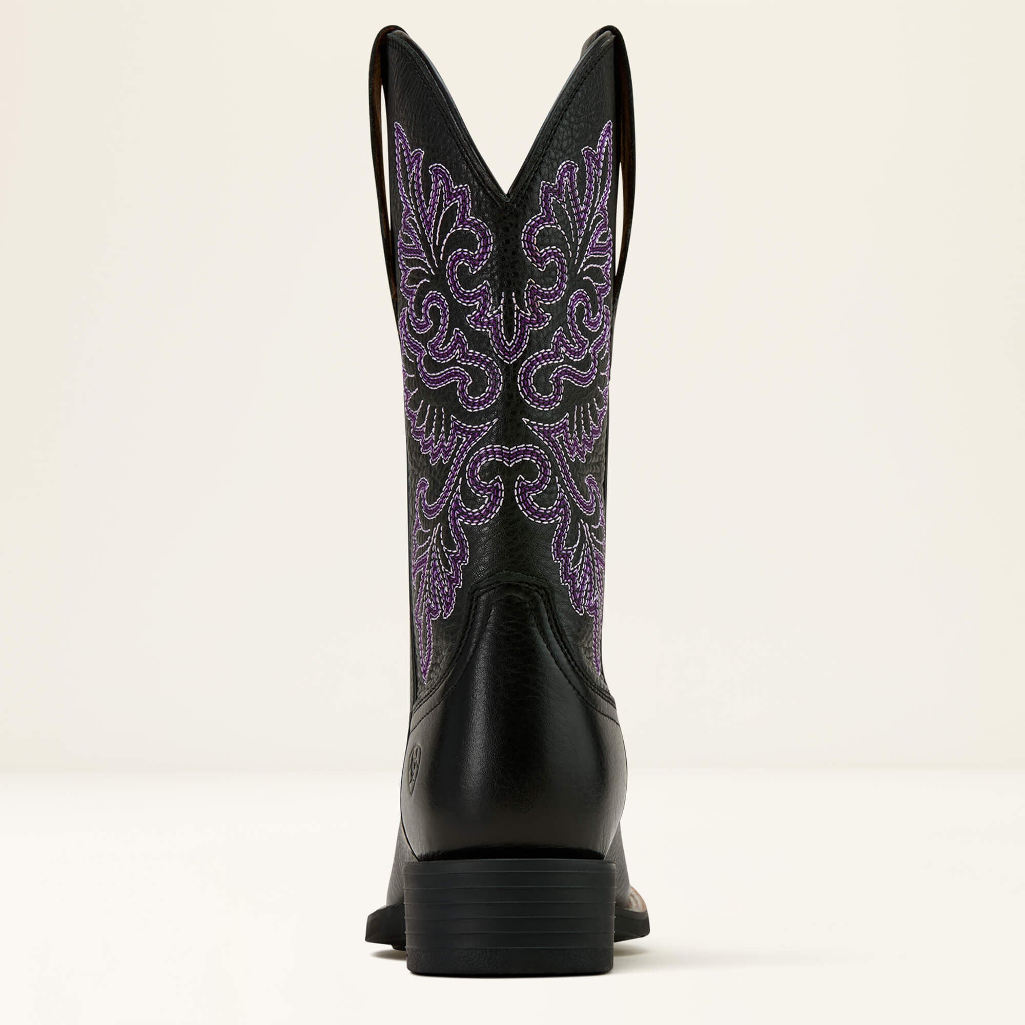 Round Up StretchFit Wide Square Toe Western Boot Women - BLACK DEERTAN