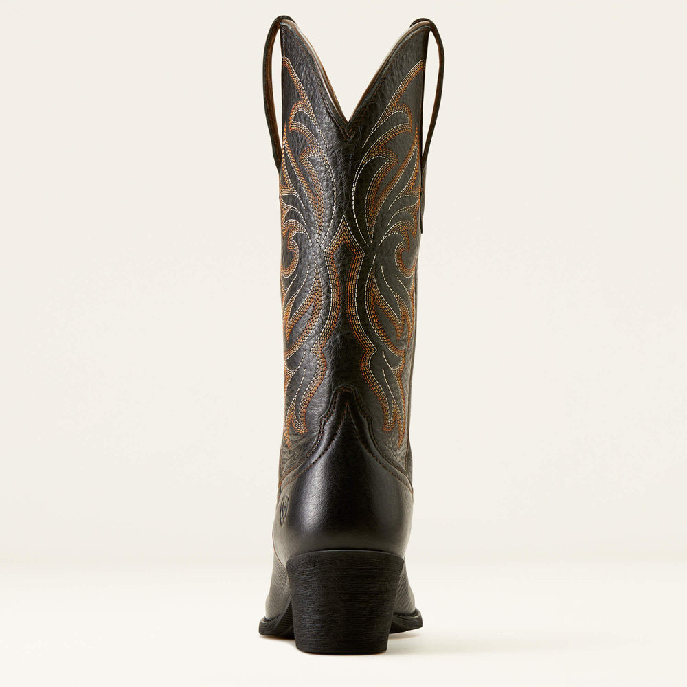 Heritage J Toe Western Boot Women - BLACK DEERTAN