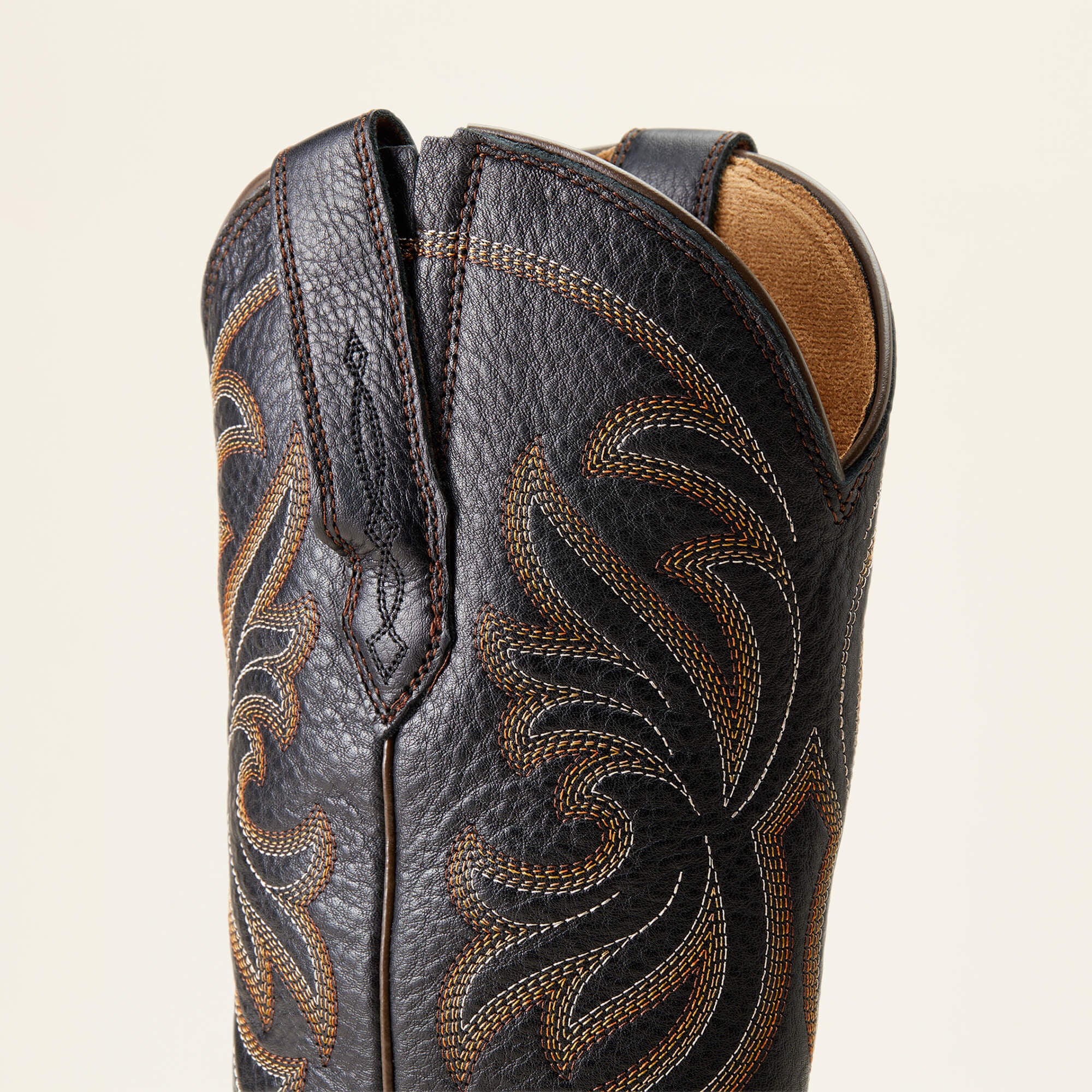 Heritage J Toe Western Boot Women - BLACK DEERTAN