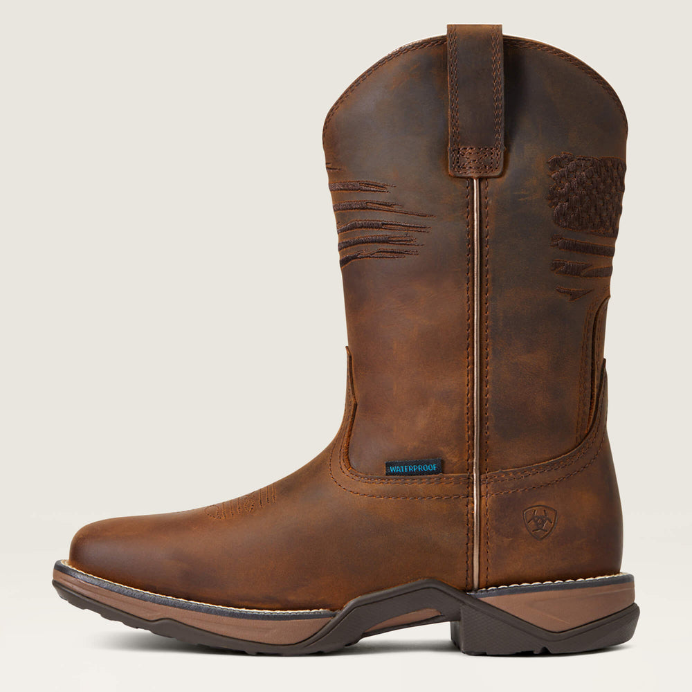 Anthem Patriot Waterproof Western Boot Women - DISTRESSED BROWN