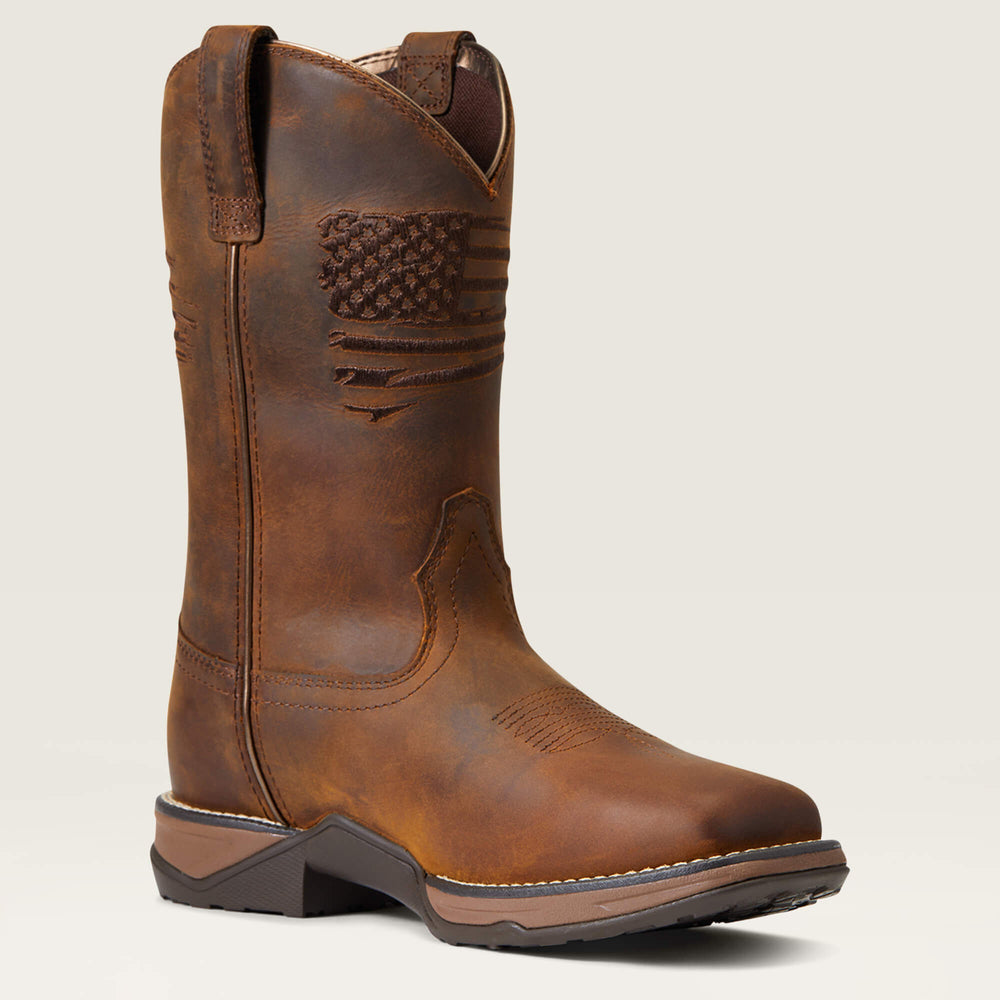 Anthem Patriot Waterproof Western Boot Women - DISTRESSED BROWN