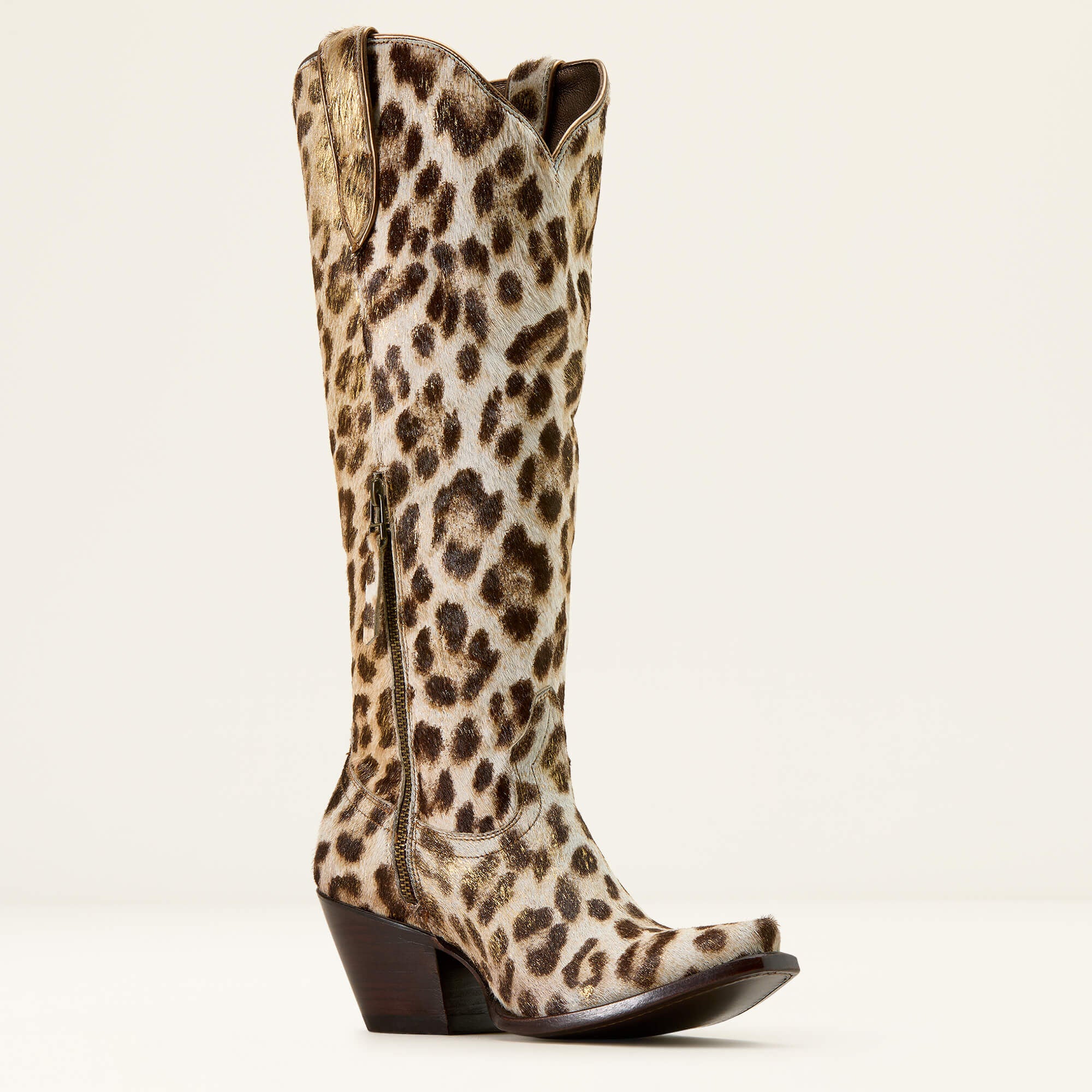 Casanova X Toe Western Boot Women - GILDED LEOPARD HAIR ON