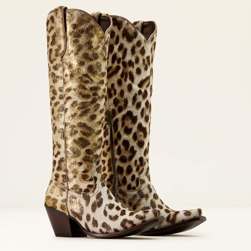 Casanova X Toe Western Boot Women - GILDED LEOPARD HAIR ON