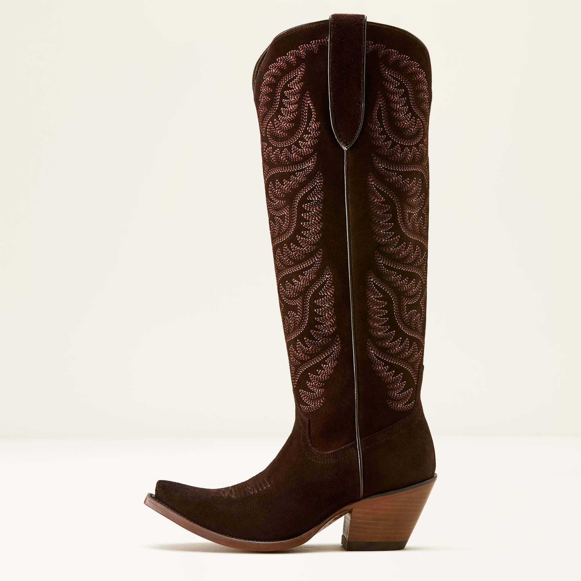 Laramie X Toe Western Boot Women - FRENCH ROAST SUEDE