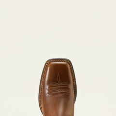 Round Up Remuda Wide Square Toe Western Boot Women - AGED TAN