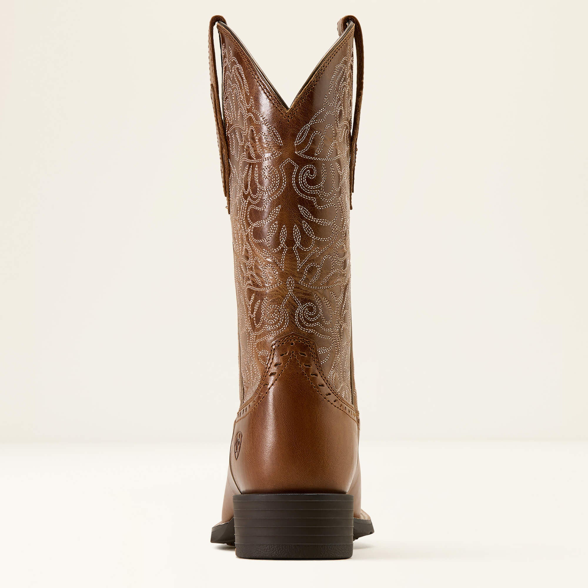 Round Up Remuda Wide Square Toe Western Boot Women - AGED TAN