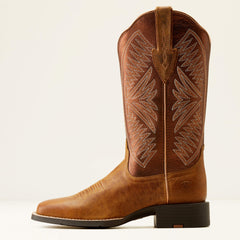 Round Up Ruidoso Western Boot Women - PEARL/BURNISHED CHESTNUT