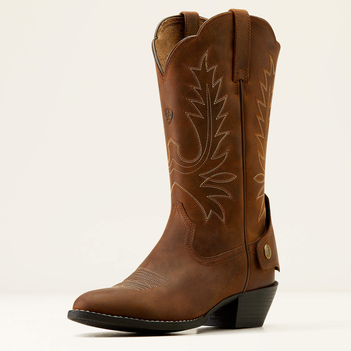 Heritage R Toe EZ Zip Western Boot Women - DISTRESSED BROWN