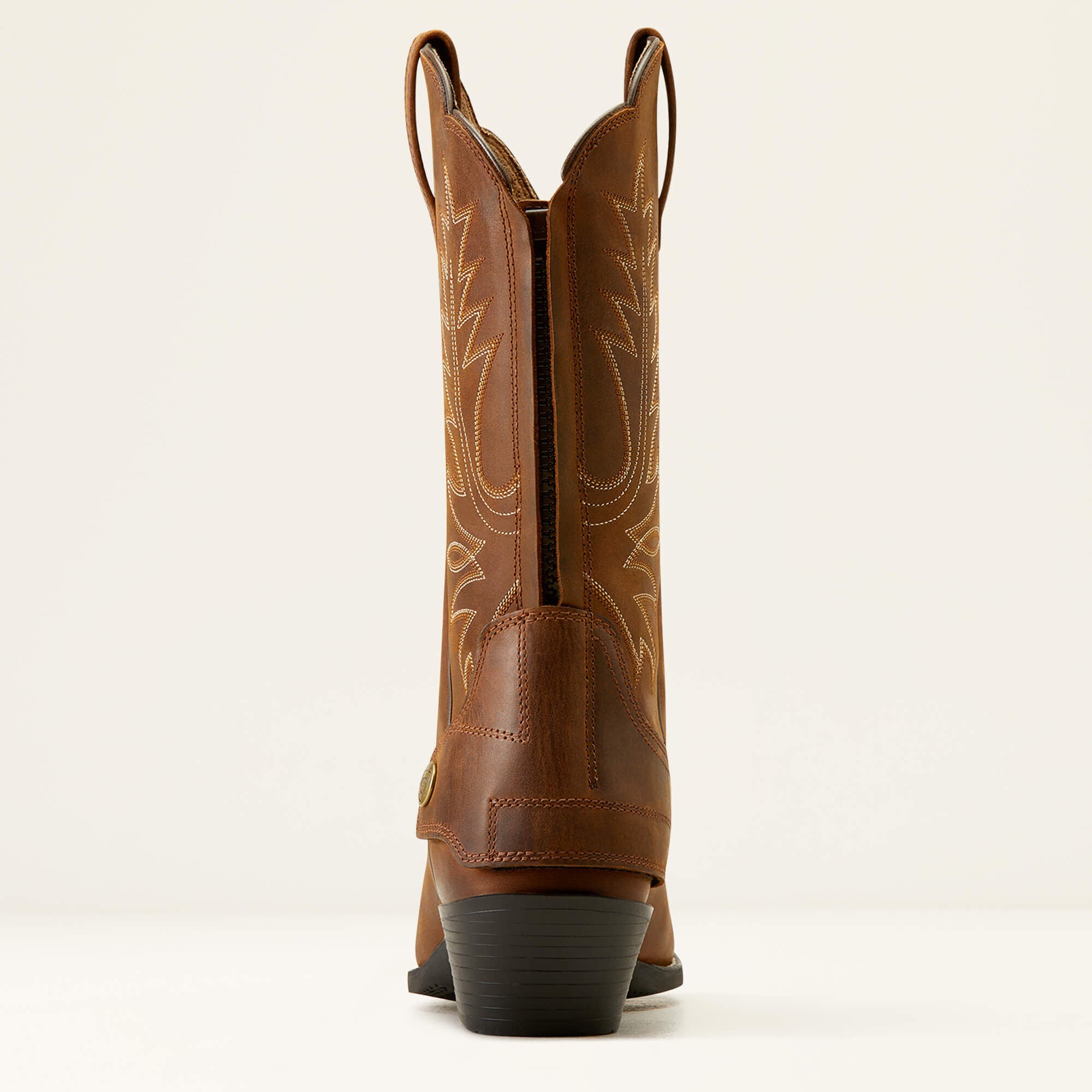 Heritage R Toe EZ Zip Western Boot Women - DISTRESSED BROWN