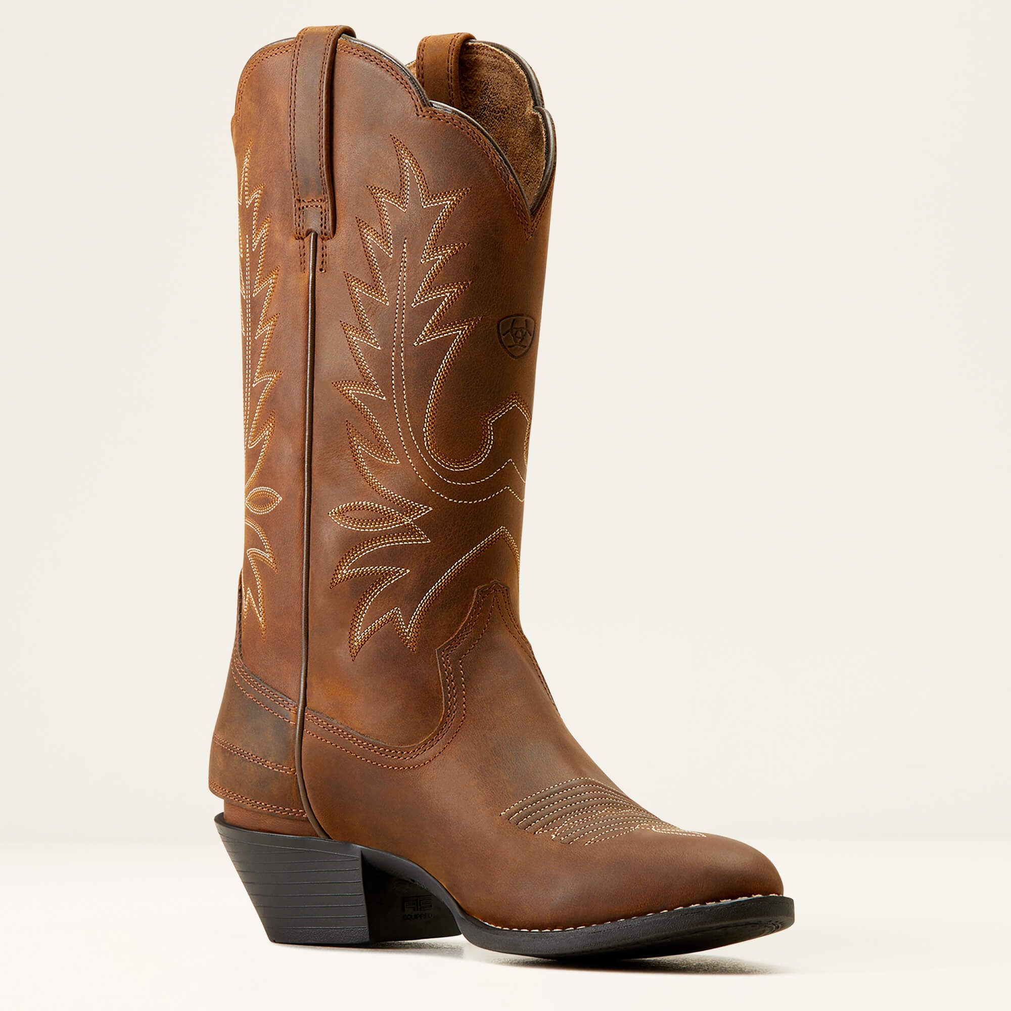 Heritage R Toe EZ Zip Western Boot Women - DISTRESSED BROWN