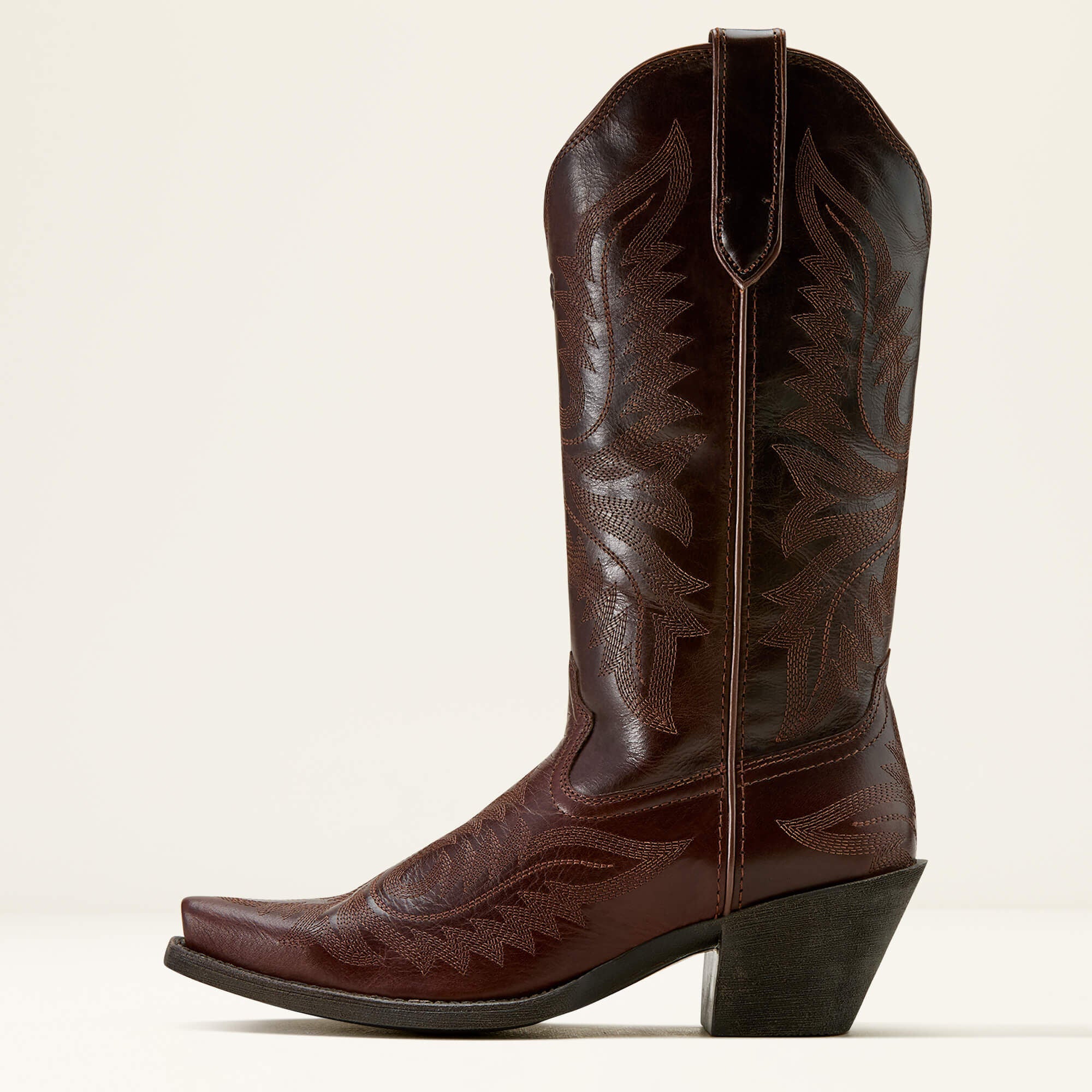 Round Up Collins D Toe Western Boot Women - MAHOGANY