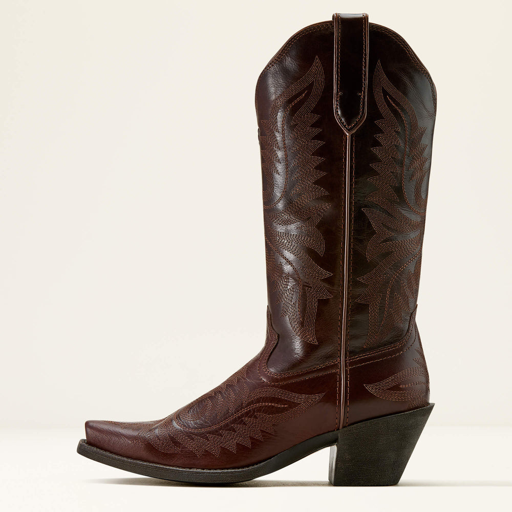 Round Up Collins D Toe Western Boot Women - MAHOGANY