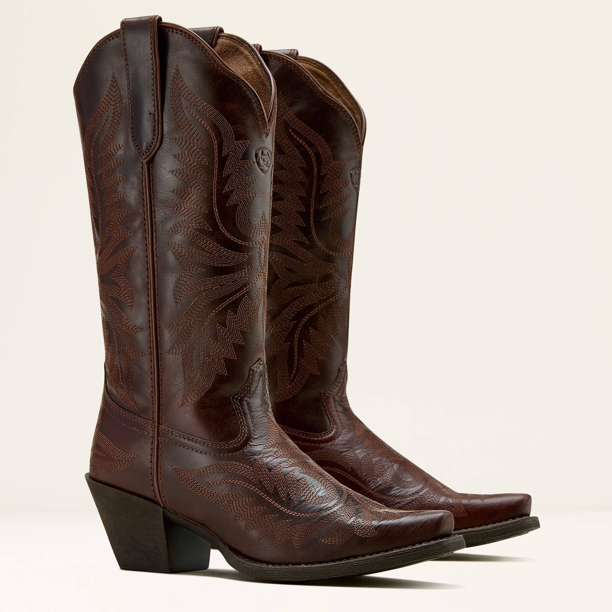 Round Up Collins D Toe Western Boot Women - MAHOGANY