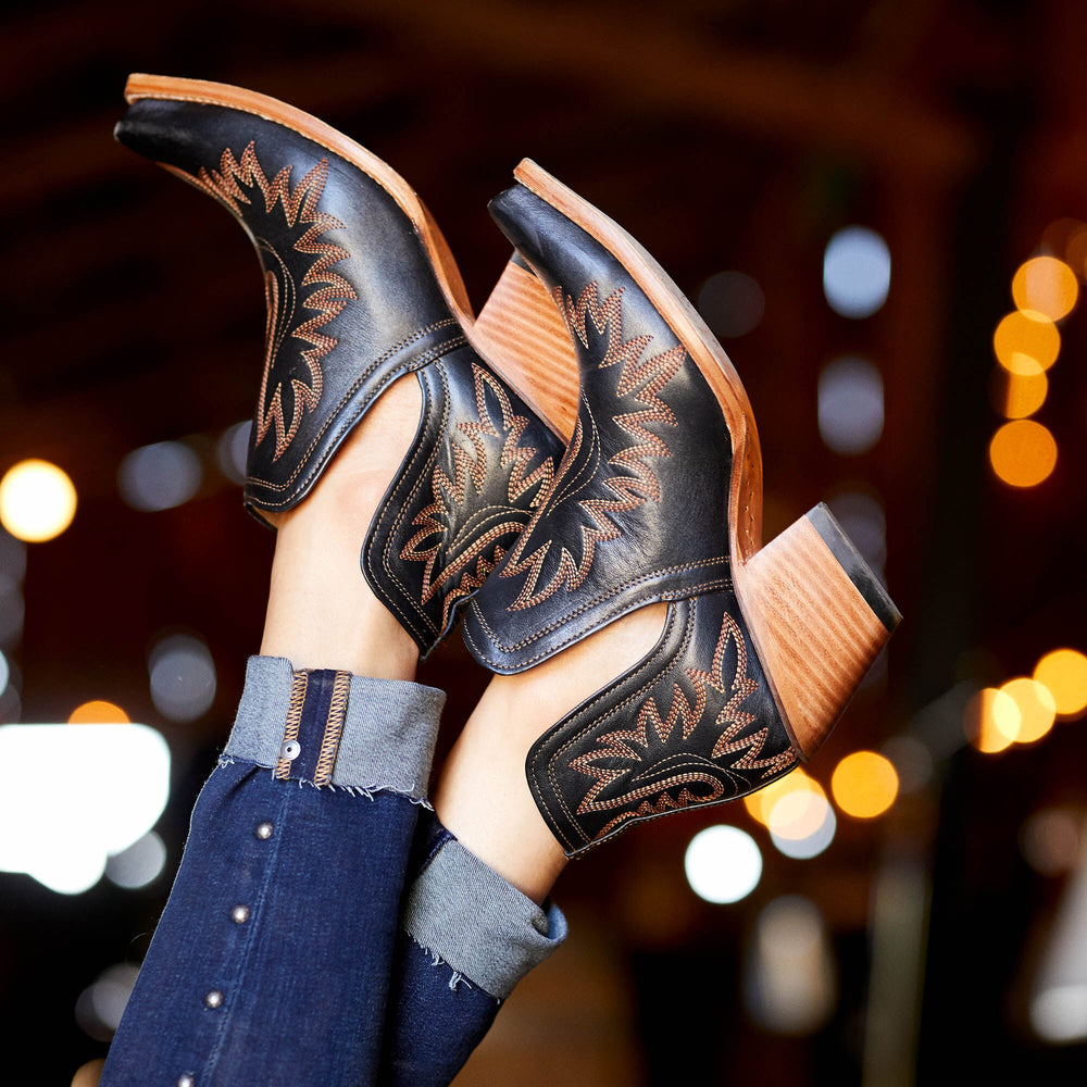Dixon X Toe Western Boot Women - BROOKLYN BLACK