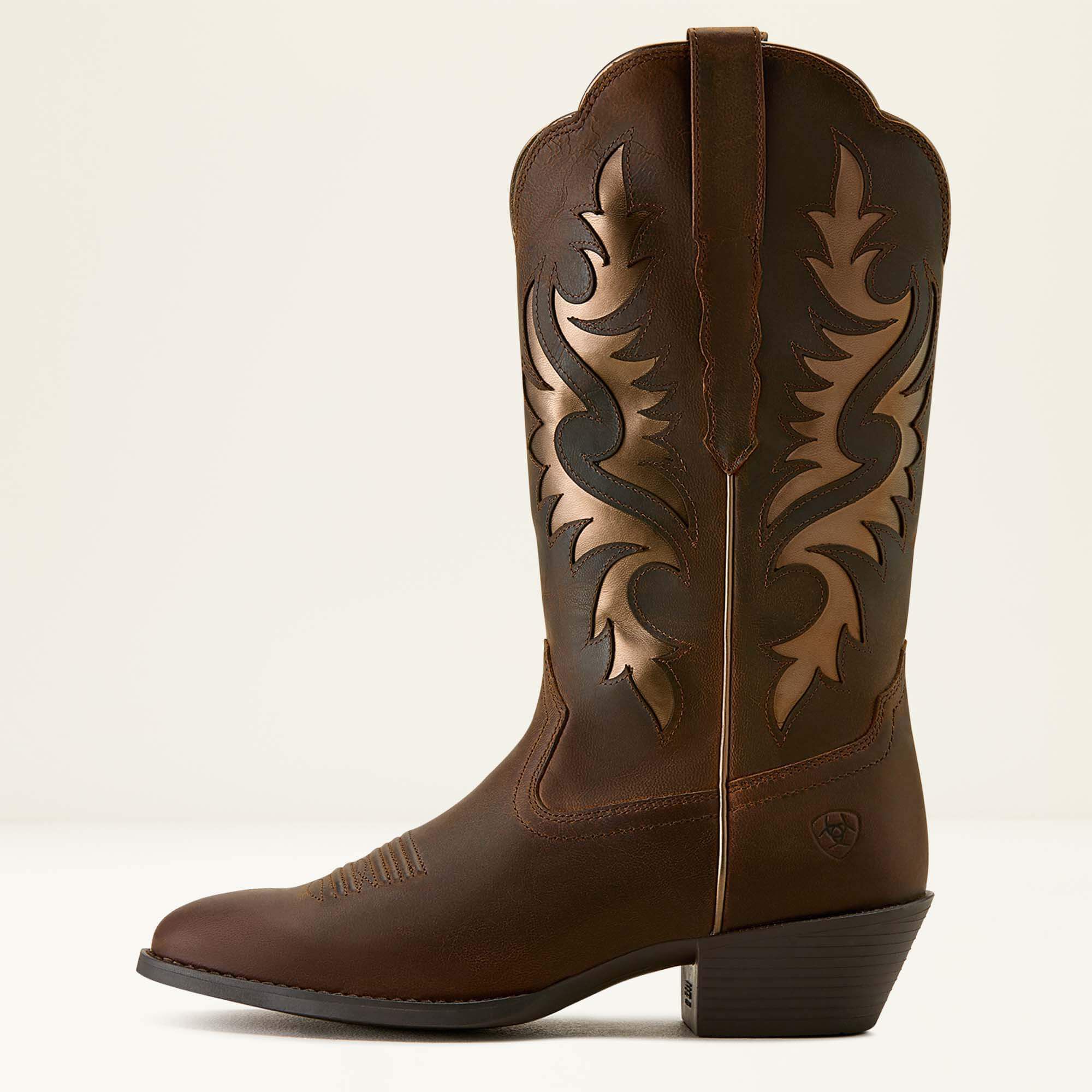 Heritage Retro R Toe Western Boot Women - SASSY BROWN/BRONZE