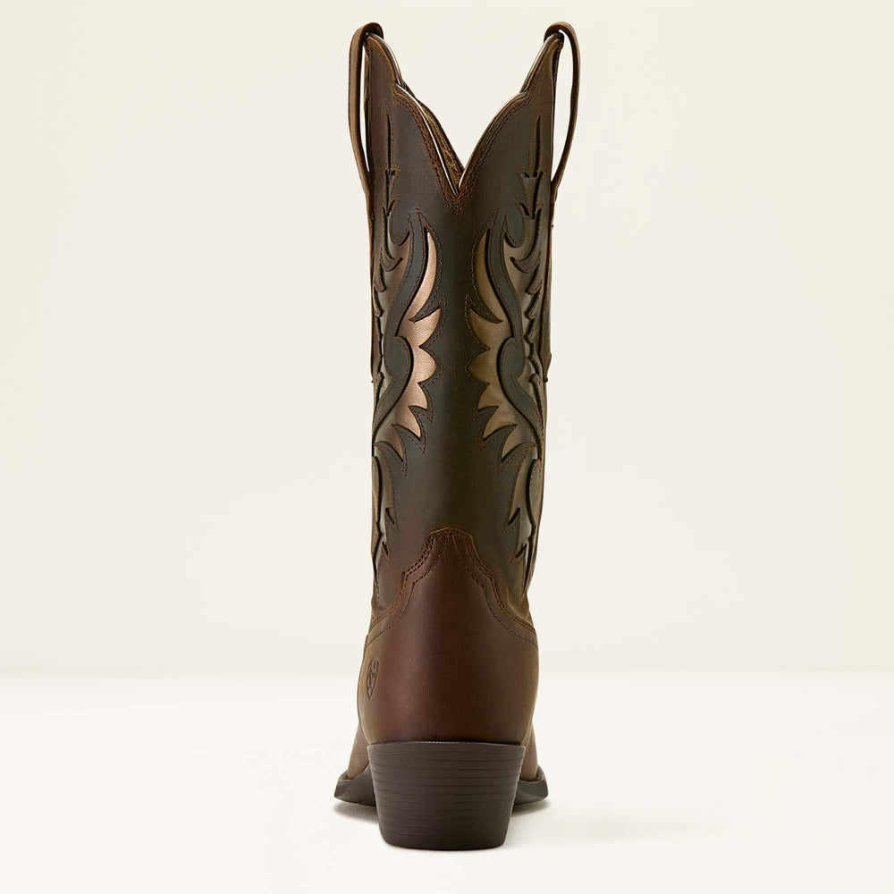 Heritage Retro R Toe Western Boot Women - SASSY BROWN/BRONZE