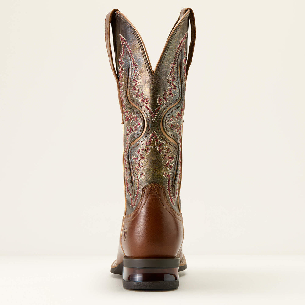 Captivate Wide Square Toe Western Boot Women - DARK TAN/TITANIUM