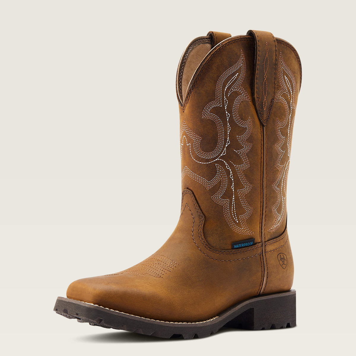 Unbridled Rancher Waterproof Western Boot Women - OILY DISTRESSED TAN