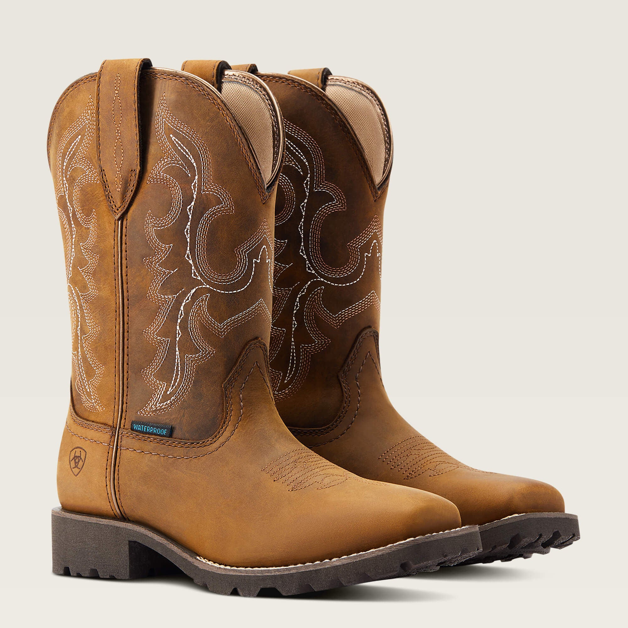 Unbridled Rancher Waterproof Western Boot Women - OILY DISTRESSED TAN