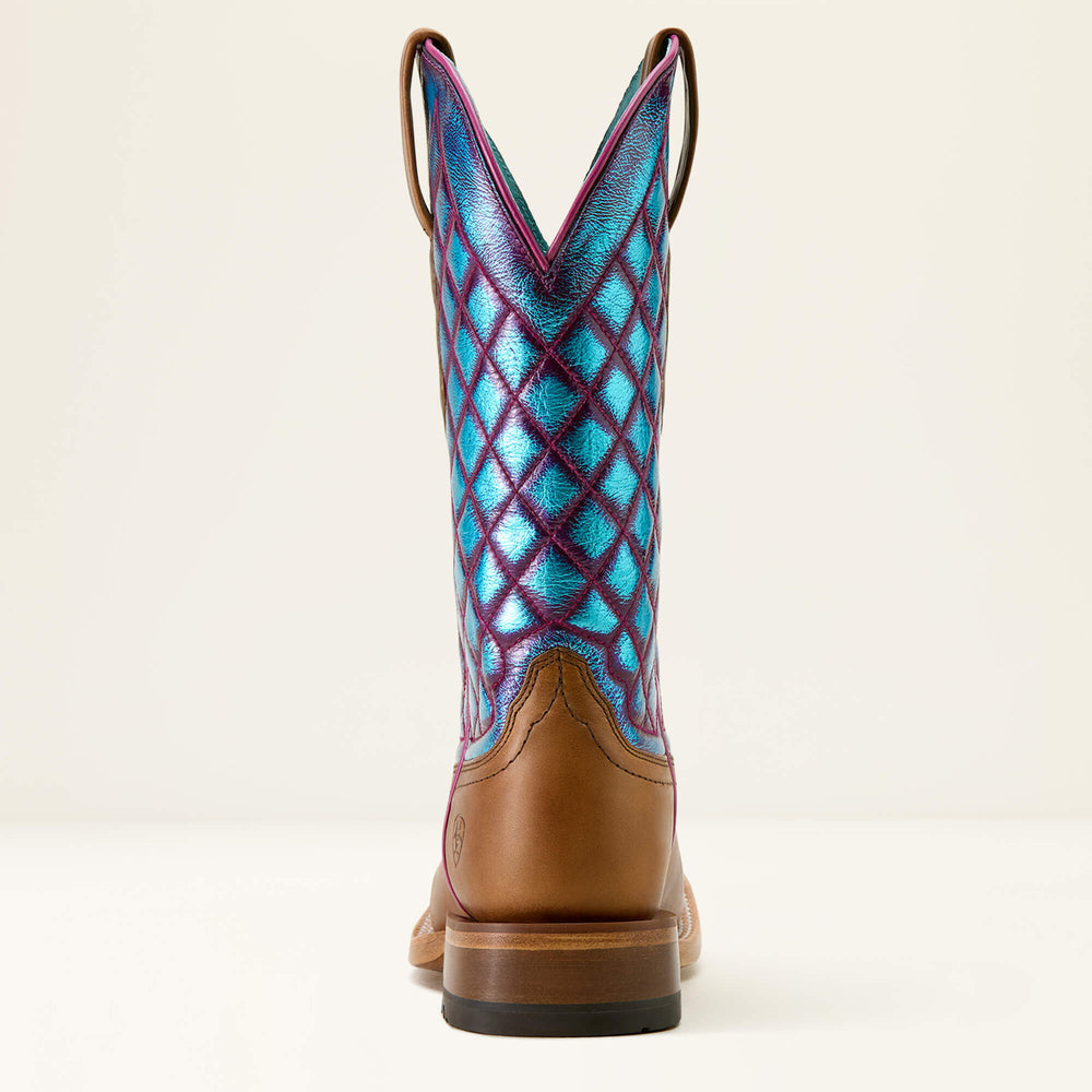 Frontier Wittman Wide Square Toe Western Boot Women - SHADES OF GRAIN/IRIDESCENT LAGOON