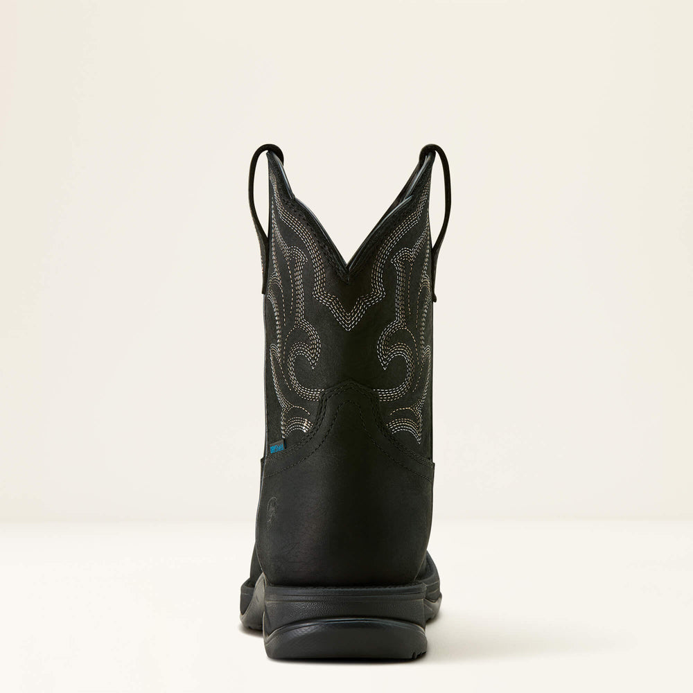 Anthem Shortie II Waterproof Square Toe Western Boot Women - BEAR BLACK