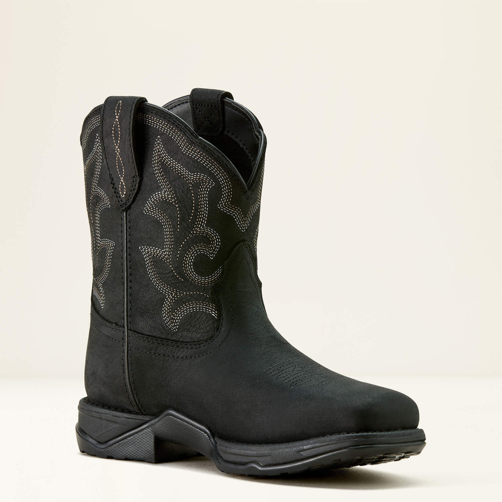 Anthem Shortie II Waterproof Square Toe Western Boot Women - BEAR BLACK