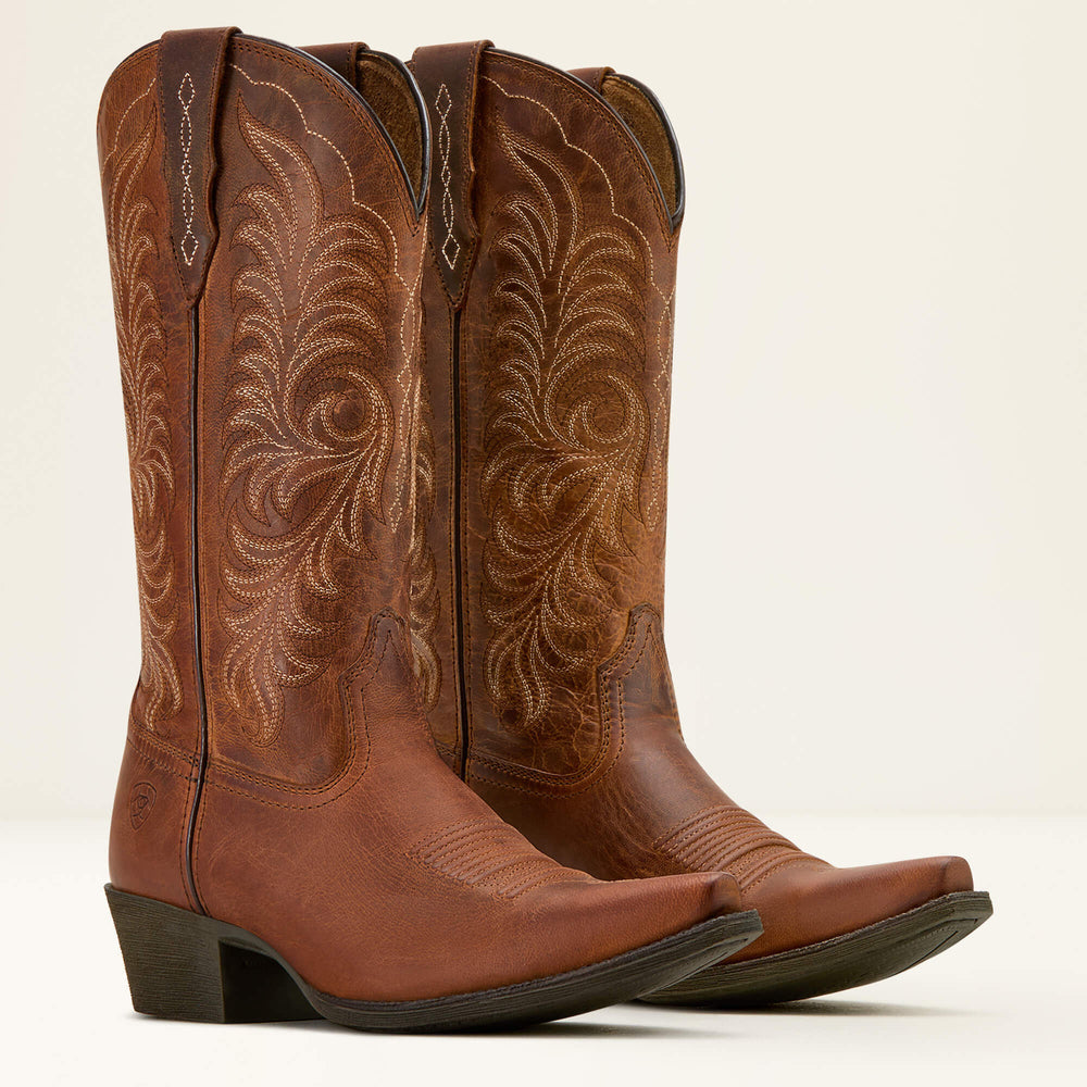 Heritage X Toe StretchFit Western Boot Women - RICH OAK