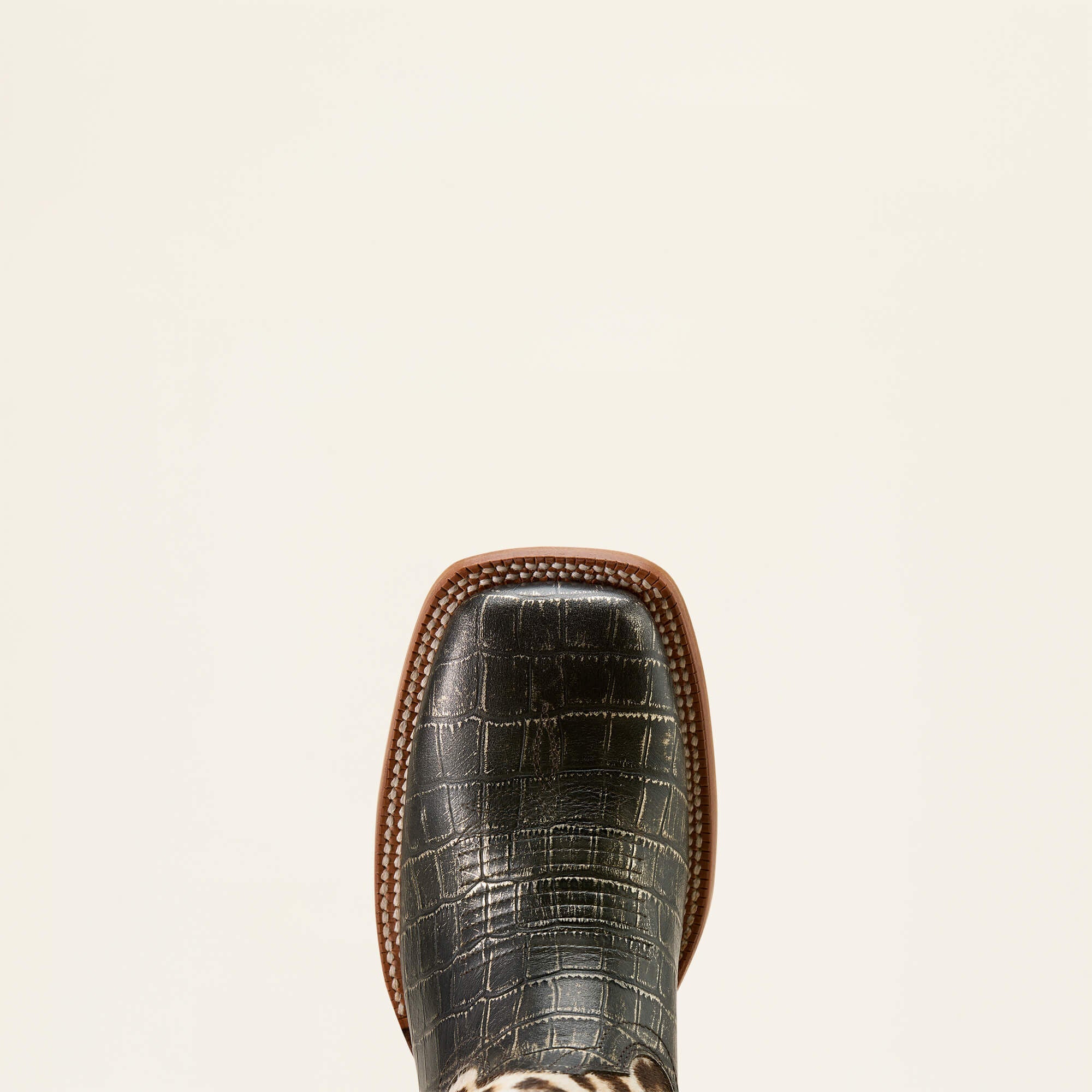 Frontier Farrah Wide Square Toe Western Boot Women - MIDNIGHT CROC PRINT/GILDED LEOPARD HAIR ON