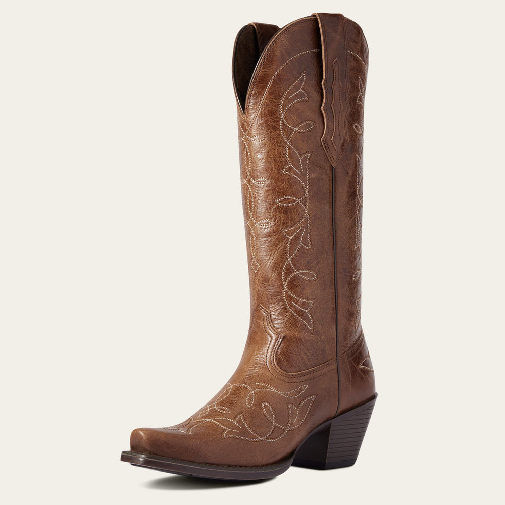 Heritage D Toe StretchFit Western Boot Women - DARK TAN