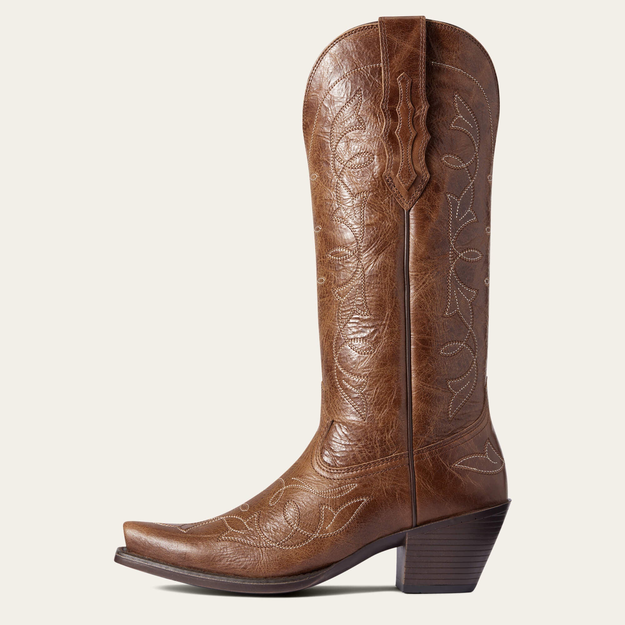 Heritage D Toe StretchFit Western Boot Women - DARK TAN