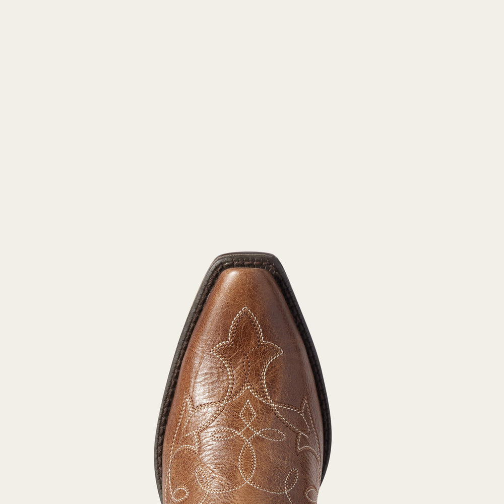 Heritage D Toe StretchFit Western Boot Women - DARK TAN