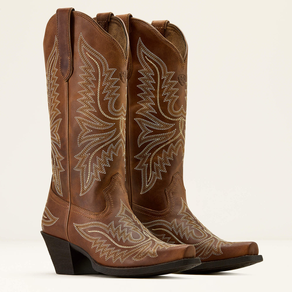 Round Up Collins D Toe Western Boot Women - SMOKED WHEAT
