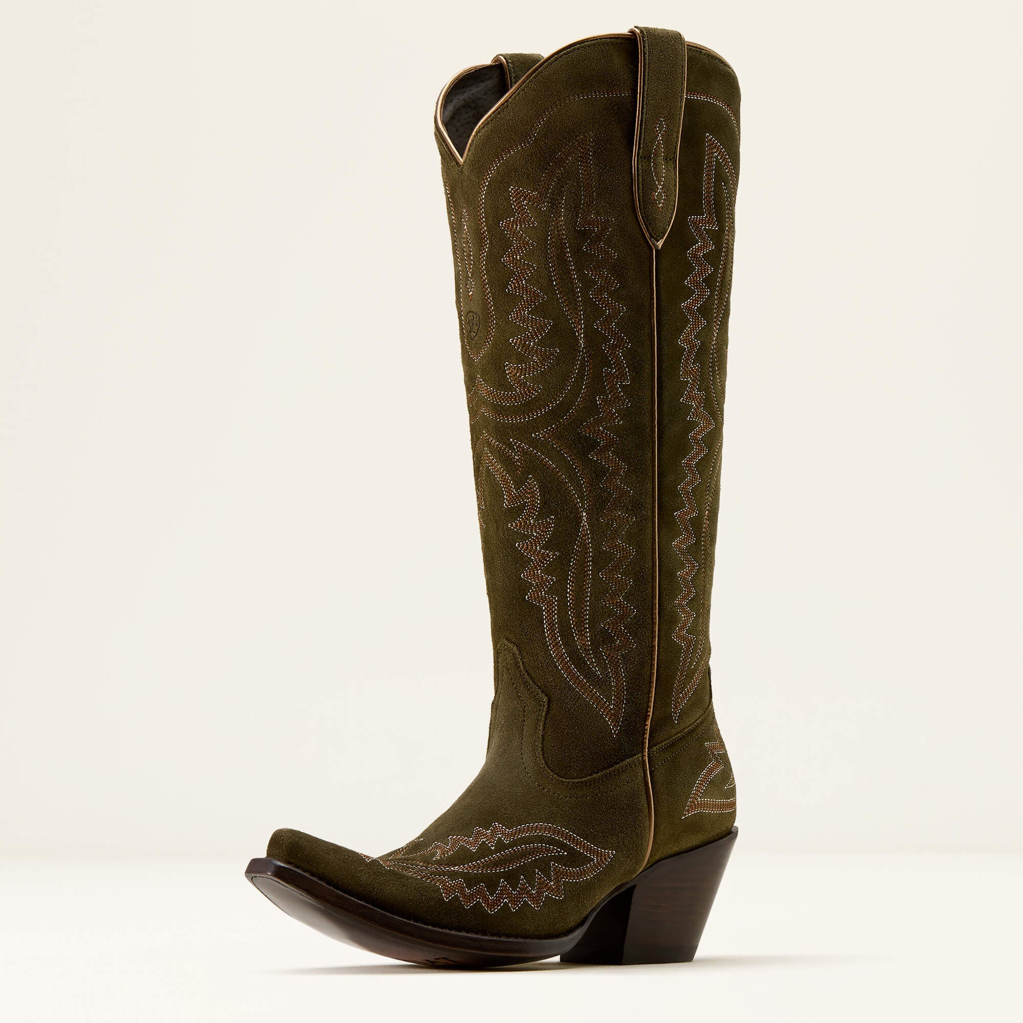 Casanova X Toe Western Boot Women - SOFT OLIVE SUEDE