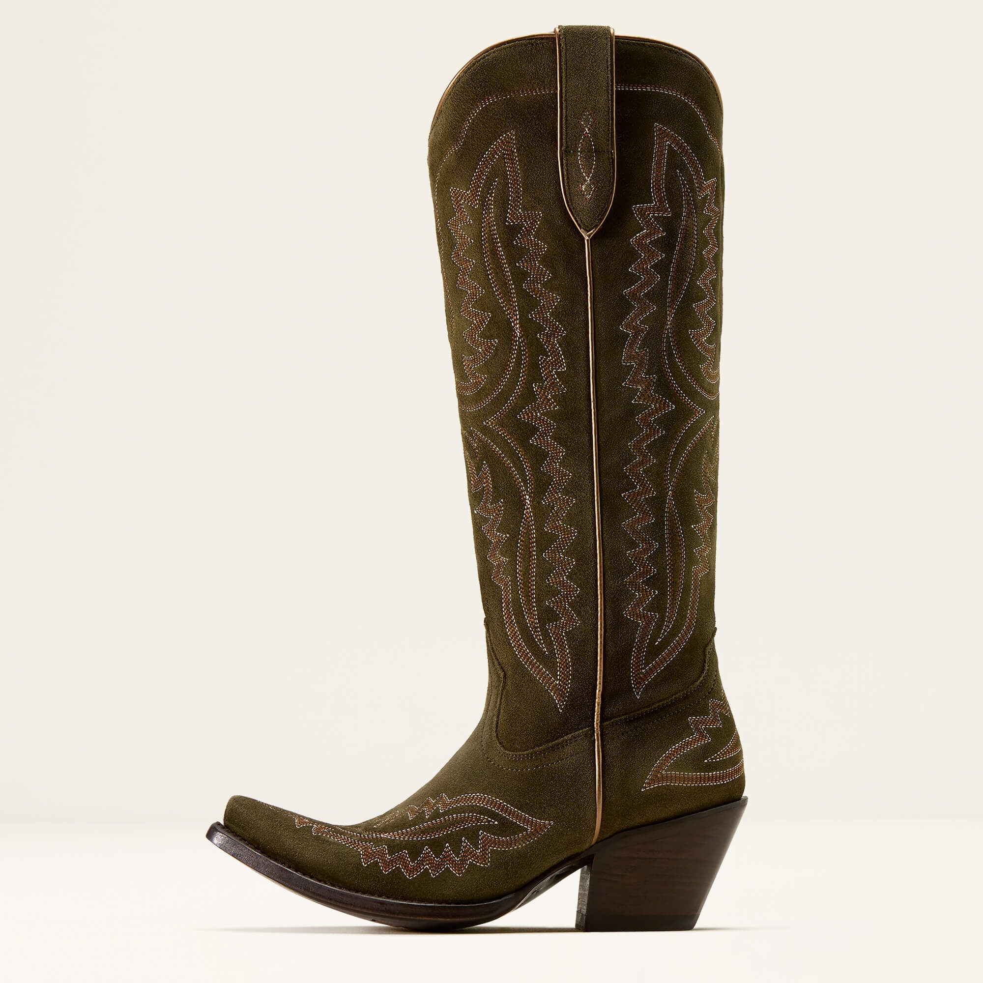Casanova X Toe Western Boot Women - SOFT OLIVE SUEDE