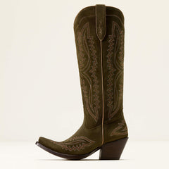 Casanova X Toe Western Boot Women - SOFT OLIVE SUEDE