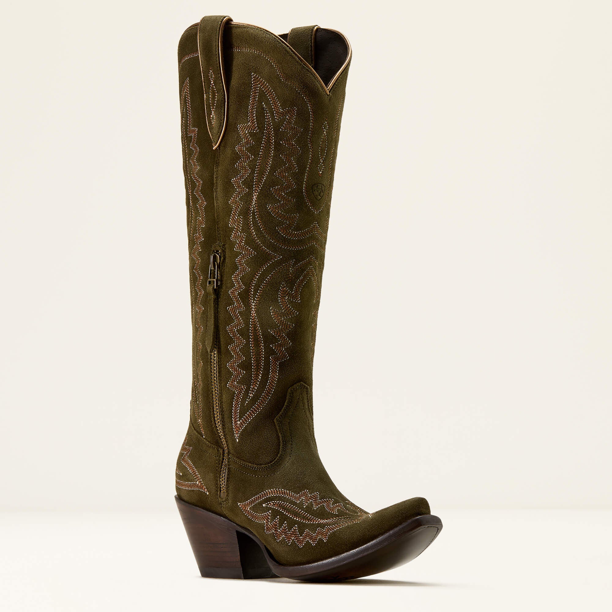 Casanova X Toe Western Boot Women - SOFT OLIVE SUEDE