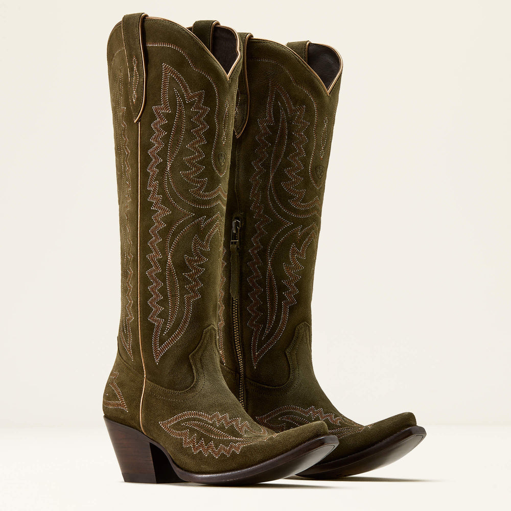 Casanova X Toe Western Boot Women - SOFT OLIVE SUEDE