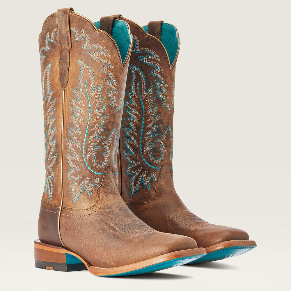 Frontier Tilly Wide Square Toe Western Boot Women - RODEO TAN
