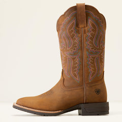 Hybrid Ranchwork Wide Square Toe Western Boot Women - DISTRESSED TAN