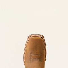 Hybrid Ranchwork Wide Square Toe Western Boot Women - DISTRESSED TAN