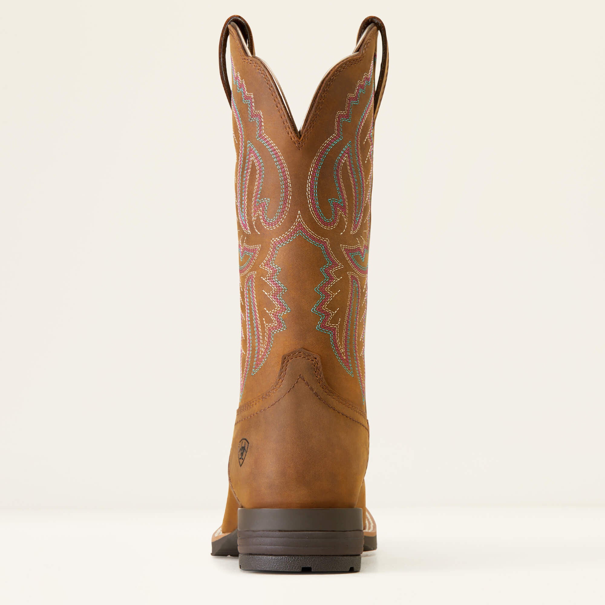 Hybrid Ranchwork Wide Square Toe Western Boot Women - DISTRESSED TAN