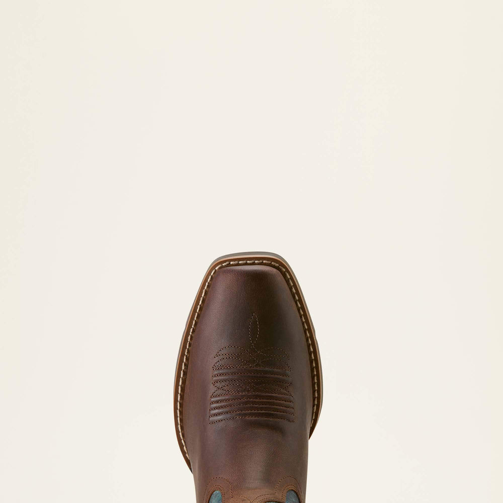 Round Up Narrow Cutter Toe Western Boot Women - SASSY BROWN/OCEAN WAVE