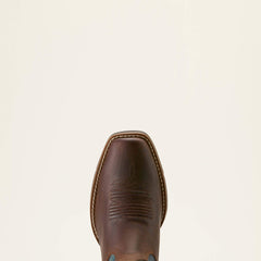 Round Up Narrow Cutter Toe Western Boot Women - SASSY BROWN/OCEAN WAVE